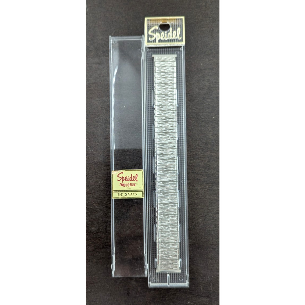 Speidel Silver Twist O Flex Stainless Steel Mens Watch Band